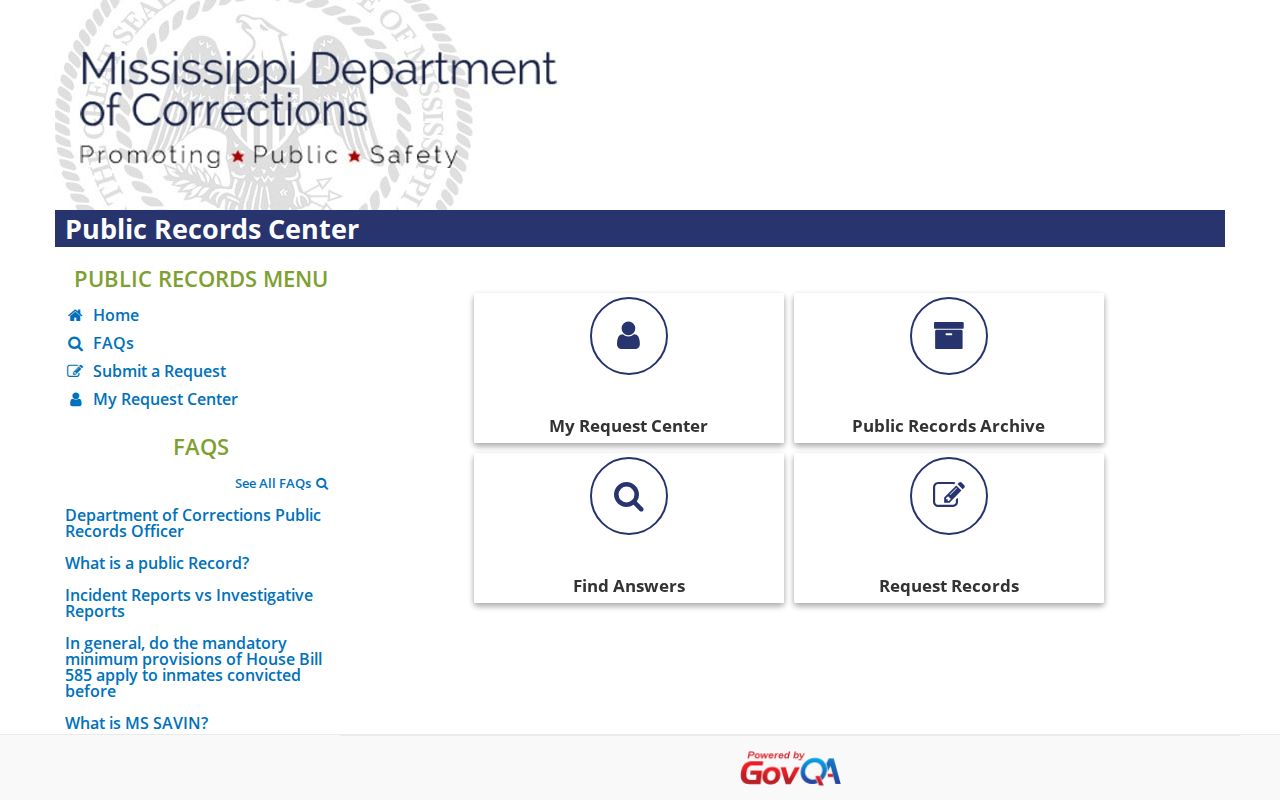 Warren County MDOC written release date record request portal